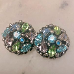 Signed Barclay vintage clip on earrings